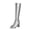O-743 Silver, variant on O-743 Silver Ladies Stylish High Heel Side Zipper Winter Boots Fashionable Trendy Casual Versatile High Top Ankle Style