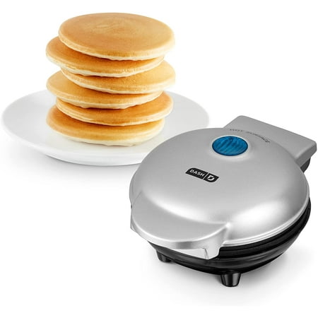 

Mini Maker Electric Round Griddle for Individual Pancakes Cookies Eggs & other on the go Breakfast Lunch & Snacks wit