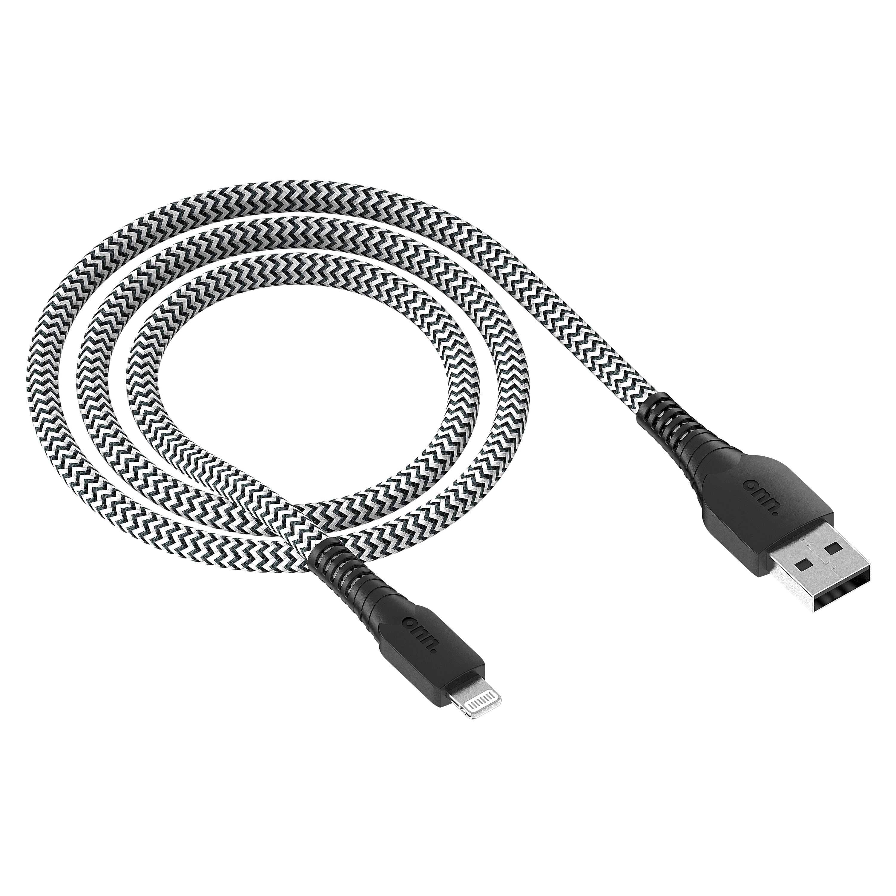 onn. 10' Lightning to USB Cable for iPhone/iPad/iPod, Black