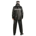 thumbnail image 4 of RYDCOT Essential Waterproof Rain Suit for Men, Lightweight, Durable Detachable Hat Single-Layer Split Raincoat Rain Pants Outdoor Gear for Hiking Black 8(XL), 4 of 9