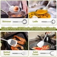 thumbnail image 3 of Juego de utensilios de cocina e-FAR de acero inoxidable de 10 piezas con soporte, 3 of 9