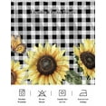 thumbnail image 7 of American Pastoral Style Bed Skirt Queen Size 18" Drop Sunflower Black White Plaid Ruffled Wrap Around Bed Skirts Adjustable Elastic Bedskirt Dust Ruffle for Queen Size Bed, 7 of 7