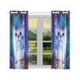 thumbnail image 2 of BSDHOME Galaxy Space Cat Window Curtain Kitchen Curtain 26x39 inches (Two Pieces), 2 of 3