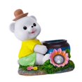 thumbnail image 2 of Estatua de oso solar Gloria para jardín escultura de animal maceta decorativa, 2 of 6