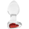 thumbnail image 1 of Booty Sparks Cœur Rouge Gemme Verre Plug Anal Moyen, 1 of 2