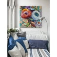 thumbnail image 4 of "Plastered Flowers" Painting Print on Wrapped Canvas, 4 of 7