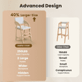 thumbnail image 7 of Buballino Adjustable Portable 6M-3Y Toddler Solid Wood High Chair with Removable Washable Cushion, 7 of 7