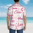 thumbnail image 6 of JUNZAN Breast Cancer Pink Ribbons Awareness (2) Pattern Hawaiian Shirt for Men,Summer Beach Casual Short Sleeve Button Down Shirts-Small, 6 of 9
