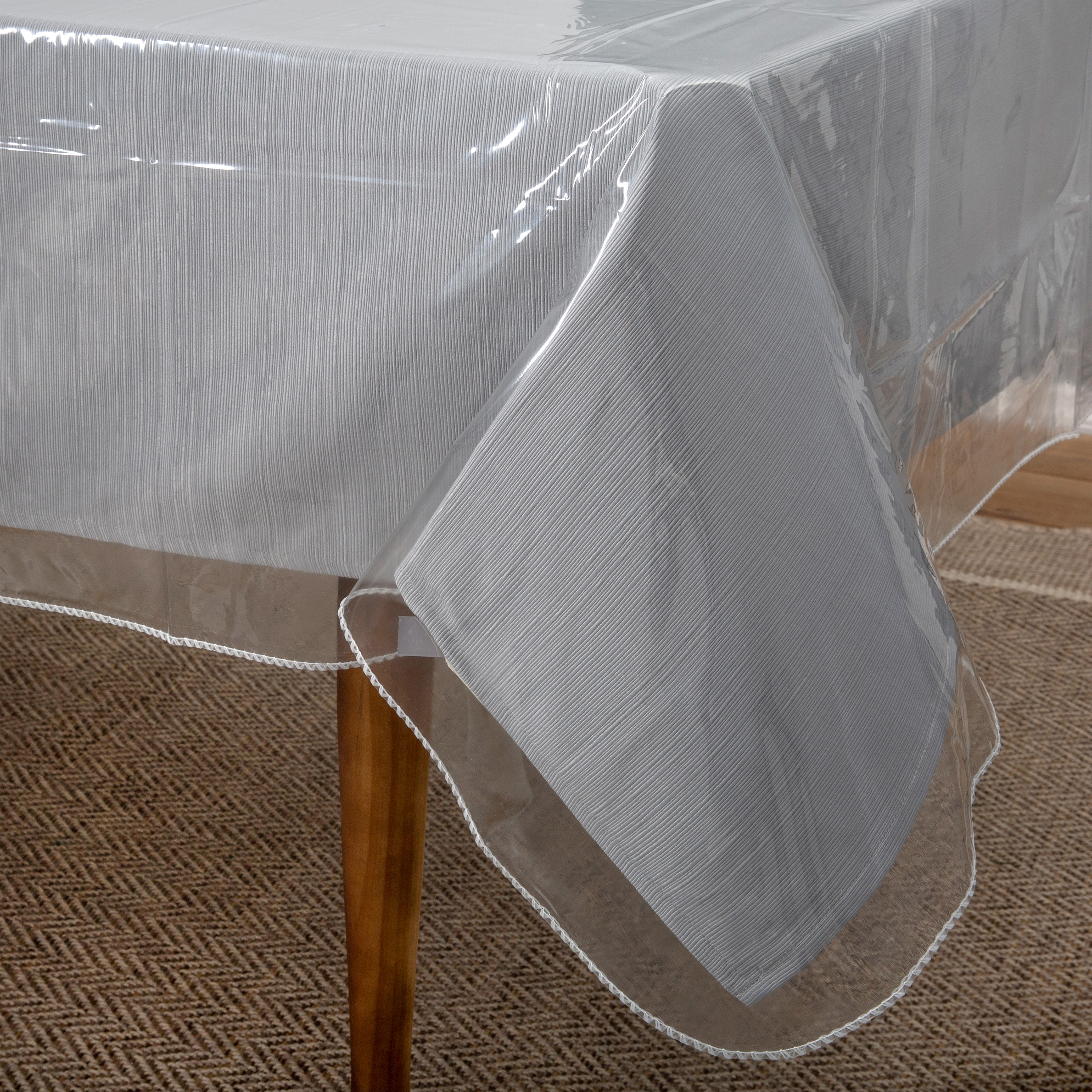 Home Details 70" Crystal Clear Tablecloth Protector