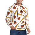 thumbnail image 2 of Junzan Baseball Sport for Men's Hoodie - Fall Pullover Hooded Sweatshirt-Hooded Sweatshirt for Men - Men's Stylish Sweatshirt for Winter & Autumn-3X-Large, 2 of 7
