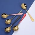 thumbnail image 4 of NUZYZ 5Pcs Spoons Desserts Ice Cream Coffee Stirring Spoons Stainless Steel Kitchen Tableware, 4 of 8