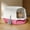 Pink, variant on Large Cat Litter Box with Lid 19x13x13 Inches Enclosed Litter Box with Odor Control, Splash-Proof Design and Included Scoop for Indoor Cat Toilet