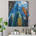 thumbnail image 4 of Skyscraper Reflection Canvas Wall Art，Modern Loft Decor for Living Room Office Hotel Lobby, 4 of 8