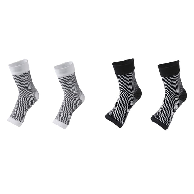 maskred 2pairs Anti Sprain Compression Stockings For anklebone Stability Pressure Anklebone Protection With Tough Weave white S/M