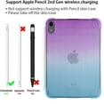 thumbnail image 4 of Dteck Clear Case for iPad 10th Generation 10.9 inch 2022, Slim Light Weight TPU Protective Gradient Clear iPad Case with Raised Edge Transparent Back for iPad 10th Gen, Purple + Blue, 4 of 6