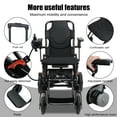 thumbnail image 4 of Baellsa Electric Wheelchair, 12-Mile Range (242LBS) Lightweight Foldable Electric Wheelchair with Large Footrest for Adults, 4 of 10