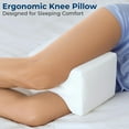 thumbnail image 2 of Large Knee Pillow for Side Sleepers - Hip Pain Relief, Memory Foam Leg Cushion for Side Sleeping - Between Legs Pillow for Sciatica & Lower Back Pain, White, 2 of 14