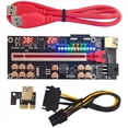 thumbnail image 2 of 4X VER018 PRO PCI-e Riser Card USB 3.0 Cable 018 PLUS PCI Express 1X una 16X Extender Adaptador PCIe para BTC Mining (Rojo), 2 of 5