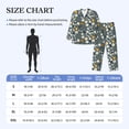 thumbnail image 4 of Naloa Flowers and Bee Men’s Pajamas Set - Long Sleeve Button Down Sleep Shirt and Pajama Bottoms Sleepwear Set-Medium, 4 of 7