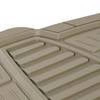Auto Drive 4-Piece Premium Rubber Floor  Mat Toll Tan- Universal Fit for Cars, Trucks,202WM32