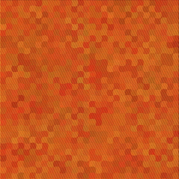 Ahgly Company Indoor Square Patterned Orange Red Orange Area Rugs, 6' Square