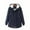 Dark Blue, variant on Patlollav Women Coats Plus Size Solid Jacket Long Sleeve Draw Back Outwear Cardigan