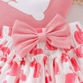thumbnail image 5 of SONGGE Toddler Outfit Sets Easter Bunny Pnk Short Sleeve Bodysuit & Bow Skirt With Headband 3 Piece Set For Girls Cartoon Trendy Clothes Sets, 5 of 8