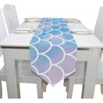 thumbnail image 4 of Coolnut Table Runner 13"x90", Pink-Blue Mermaid Scales Washable Table Cloth Runner for Holiday Home Wedding Table Top Decoration, 4 of 5