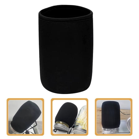 LOLIPPYY Black Mason Jar Sprouting Sleeves Hydroponic Light Blocking Covers for Wide Mouth Jars