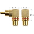 thumbnail image 6 of Cable Matters 2-Pack Right Angle RCA Adapter, 90 Degree RCA Adapter, 6 of 7