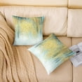 thumbnail image 3 of Green Teal Golden Reversible Throw Pillow Covers 18 x 18-Inch Kids Stripes Pillow Covers Home Decor for Boys Geometric Abstract Art Square Cushion Covers Set of 4 Modern Art, 3 of 6