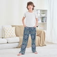 thumbnail image 6 of Kids' Pajama Pants Soft Relaxed Fit Sleep Pants Lounge Pants with Pockets Dark Teal Turtle Pattern Small, 6 of 9