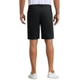 thumbnail image 3 of INSPIRAR CHIC Pantalones cortos formales de hombre con botón clásico de color sólido y cremallera para el Día del Padre 28 Negro, 3 of 6