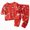 boy outfits-Watermelon Red, variant on TOWED22 Winter Outfit for Infant Toddler Long Sleeve Print Round Neck T-Shirt Fleece Pants 2Pcs Warm Clothes Set(Light Gray,18-24 M)