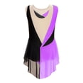thumbnail image 4 of TSSOE Girls Kids Sequins Figure Ice Skating Dress Costume Sleeveless Ballet Dance Leotard with Mesh Tutu Skirt Purple 16, 4 of 7
