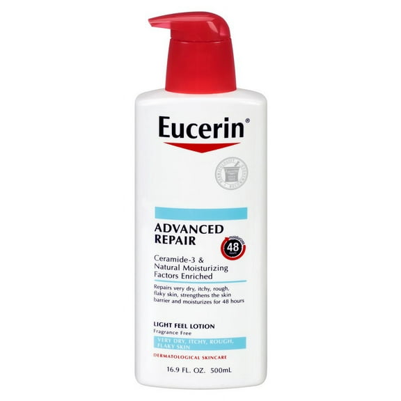 Eucerin Lotion Advanced Repair 16.9oz Pump (Fragrance-Free) (Pack of 3)