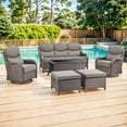 thumbnail image 2 of Bellefurn Outdoor Swivel Rocker Patio Chairs with 6 inch Thick Cushions,Outdoor Swivel Chairs Patio Swivel Glider Chairs,Wicker Outdoor Patio Furniture Set for Porch Balcony Deck, 2 of 11