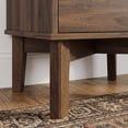 thumbnail image 6 of YAURA Wood Nightstand with Charging Station & USB-C, 26" Tall Mid Century Modern Bedside Table with Solid Wood Legs, Dark Walnut Finish with 2 Drawers, 6 of 10