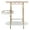 Light Walnut / Gold, variant on SAFAVIEH Iva Modern Style 3 Tier Swivel Bar Table, Matte Black (29.5 in. W x 17.7 in. D x 32.8 in. H)