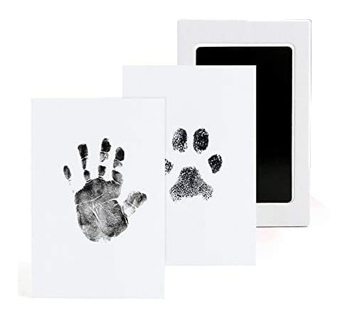 MengNi Baby Footprint and Handprint Ink Pad Kits Pet Paw Print Ink Kits 4 Packs Mediun Size