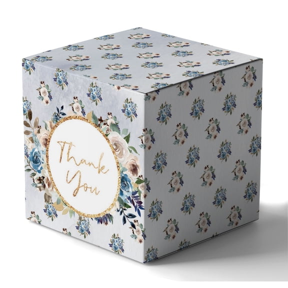 InkdotpotSmall Paper Box -Mini Favor Box ForBaby Shower2x2x2 Inches Paper Gift Boxes, Candy Paper Box For Party Favors, Baby ShowerFloral, GirlTheme- Pack Of 20