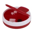thumbnail image 2 of Unique Bargains 1 Pc 4 Grids Circular Rotating Pill Case Durable for Travel Red, 2 of 6