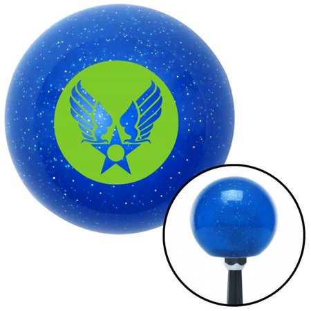 American Shifter Green Army Air Corps Blue Metal Flake Shift Knob with M16 x 1.5 Insert Shifter Auto