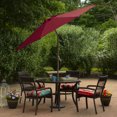 thumbnail image 3 of 9ft Outdoor Patio Market Umbrella with Hand Crank and Tilt, Burgundy, 3 of 7