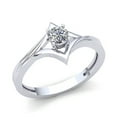 thumbnail image 1 of Real 0.75carat Round Cut Diamond Ladies Bridal Solitaire Anniversary Engagement Ring Solid 10K Rose, White or Yellow Gold JK I1, 1 of 3