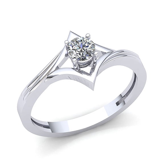Real 0.75carat Round Cut Diamond Ladies Bridal Solitaire Anniversary Engagement Ring Solid 10K Rose, White or Yellow Gold JK I1