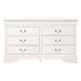 thumbnail image 3 of Bowery Hill Engineered Wood Traditional 6 Drawer Dresser in White, 3 of 5