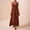 Brown women's sleeveless maxi dress a1, variant on Women's Sleeveless V Neck Maxi Dress Ruched Flowy Boho A-Line Casual Elegant Long Vacation Dress for Summer Beach, Black 2XL