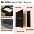 thumbnail image 5 of edx 24" Rolling File Cabinet with Drawers & Storage Shelf, Printer Stand Table Fits A4 Letter Size for Home Office, Black, 5 of 8