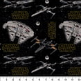 thumbnail image 5 of (2 pack) Eugene Textiles Premium 100% Cotton Fabric Star Wars Ships, 44" x 1 yard, Precut, 5 of 5